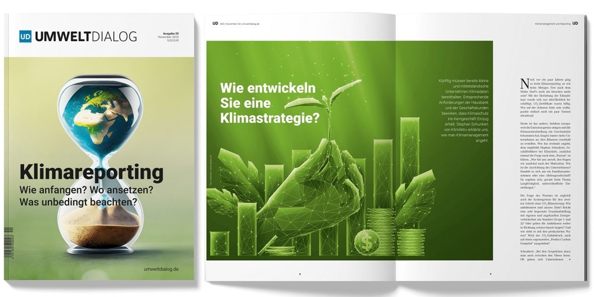 Neues UmweltDialog-Magazin: Klimamanagement und -reporting