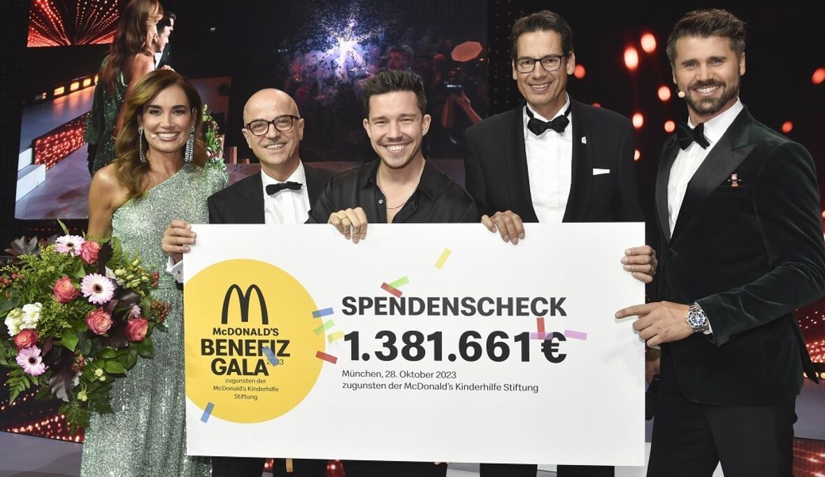Kinderhilfe: McDonald’s Benefiz Gala sammelt 1.381.661 Euro Spenden 