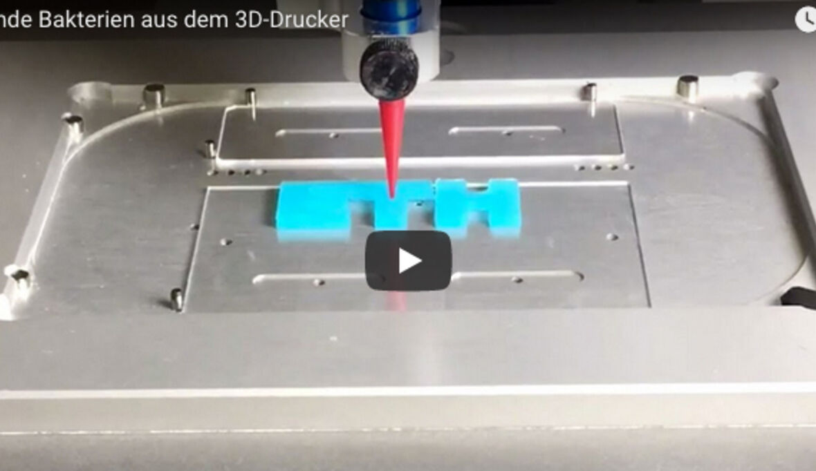 Biokompatible Tinte mit Bakterien für 3D-Drucker