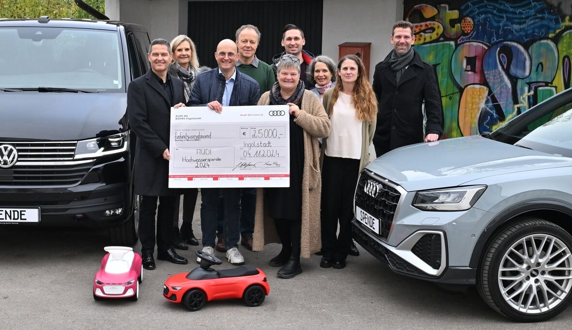 Audi-Belegschaft zeigt Solidarität nach Hochwasser in Schrobenhausen