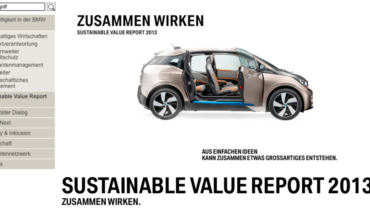 Nachhaltigkeitsbericht 2013 der BMW Group