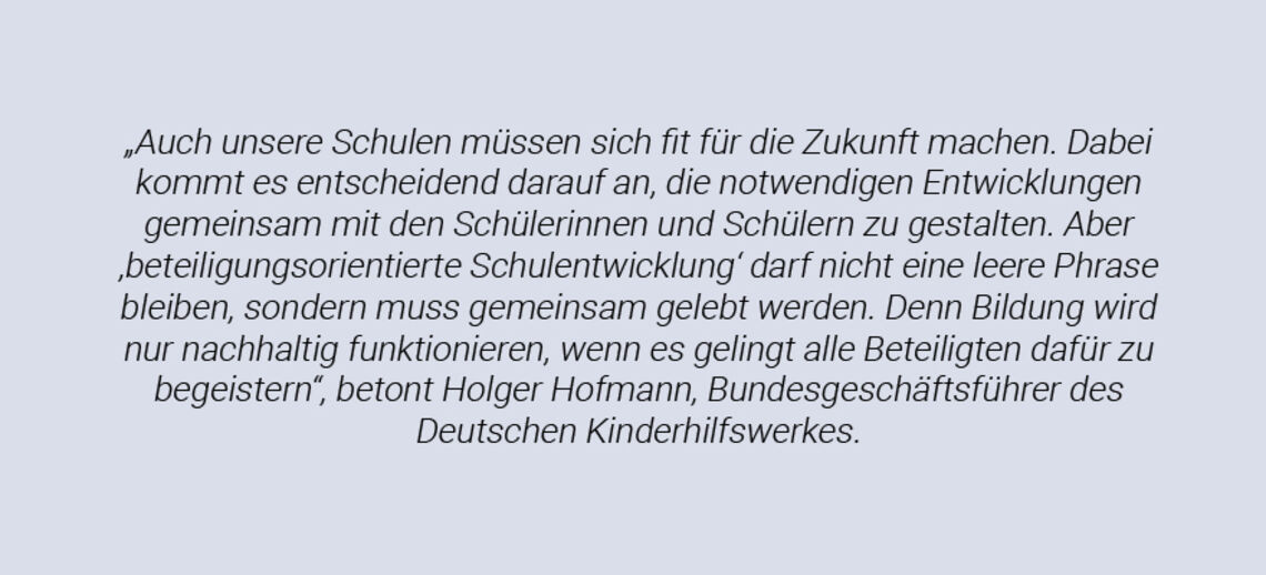 Holger Hofmann, Bundesgeschäftsführer des Deutschen Kinderhilfswerkes