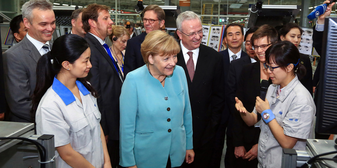 Merkel besucht VW-Produktion in China