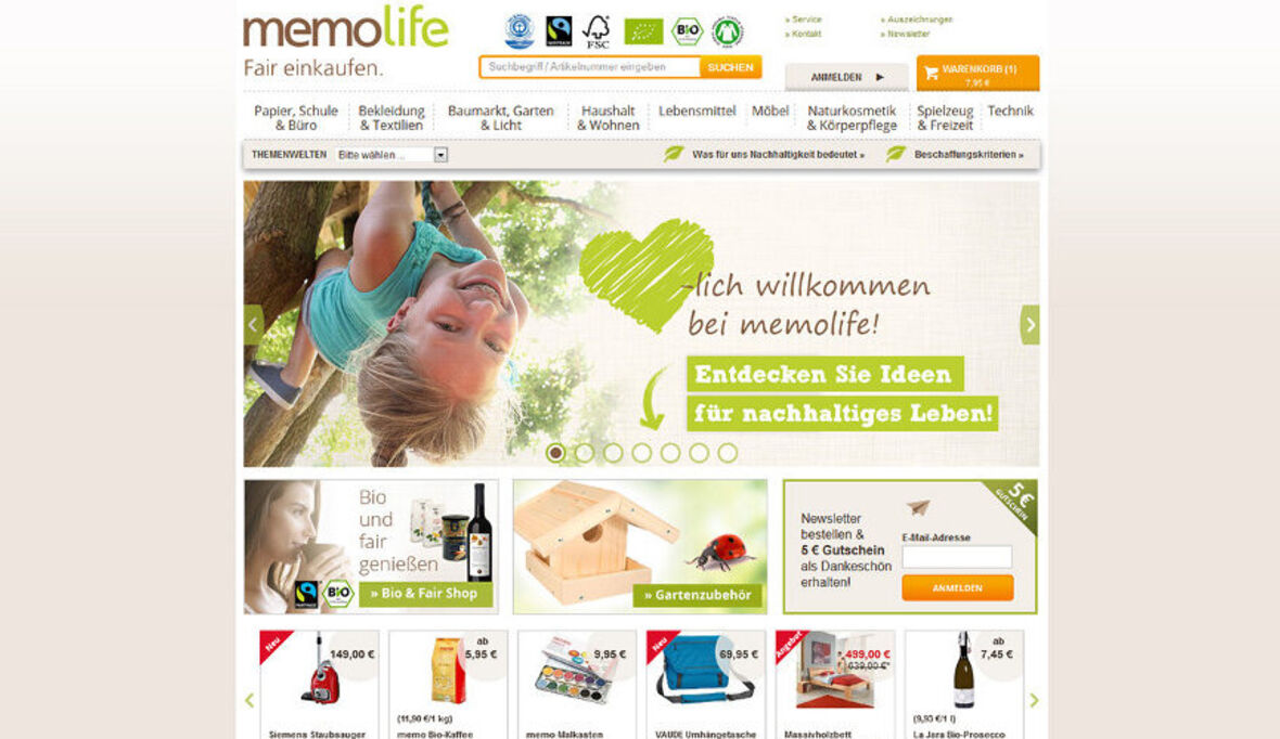 Memolife: Nachhaltige Produkte für Alltag und Freizeit