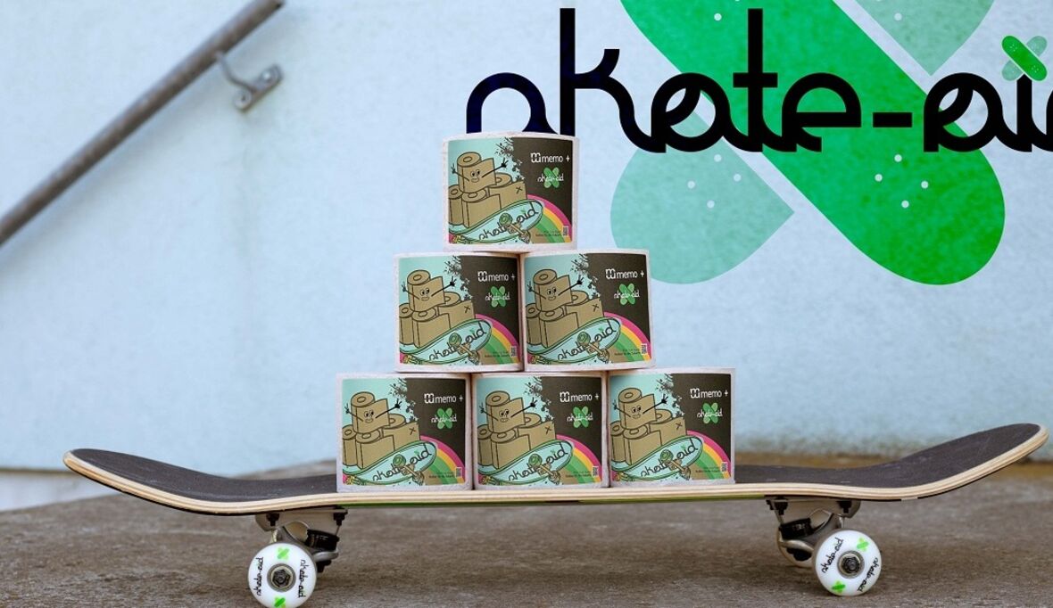 memo und skate-aid: Nachhaltiges Toilettenpapier für den guten Zweck 