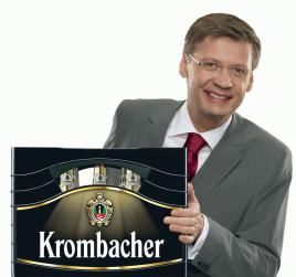 TV Moderator Günther Jauch macht Werbung für das Krombacher Regenwald-Projekt. Bild: Krombacher