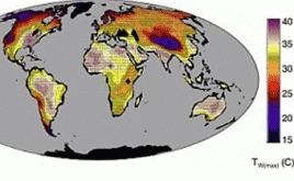 Die Feuchttemperatur der Zukunft - falls wir nicht weniger CO2 produzieren. Grafik: Purdue University