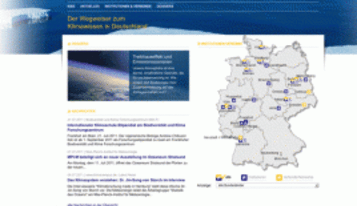 klimanavigator.de gestartet - Der Wegweiser zum Klimawissen in Deutschland