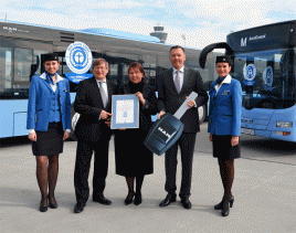 Umweltfreundliche MAN-Busse für den Flughafen München, Foto: MAN