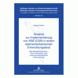 Cover: "Ansätze zur Implementierung von RSE (CSR) in einem lateinamerikanischen Entwicklungsland"