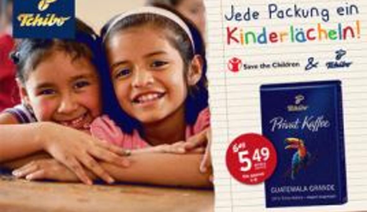 Kindern in Guatemala helfen: Save the Children und Tchibo starten Bildungsprojekt mit Privat Kaffee