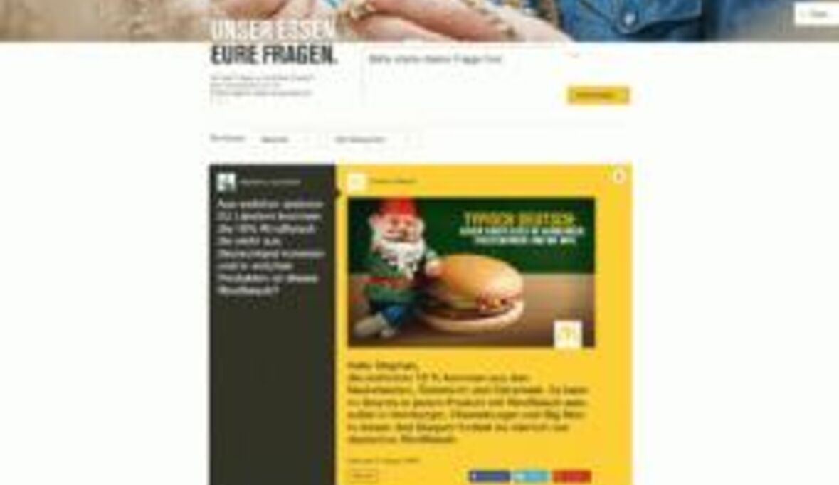 Kunden haben 5.000 Fragen an McDonald's 