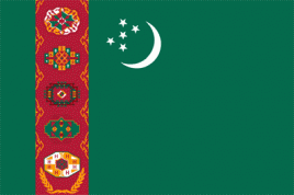 Die Flagge von Turkmenistan