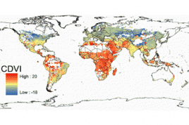 Die erste Weltkarte dieser Art zeigt, dass der Klimawandel besonders für die Gesellschaften schlimme Konsequenzen hat, die am wenigsten CO2 ausstoßen. Grafik: McGill University